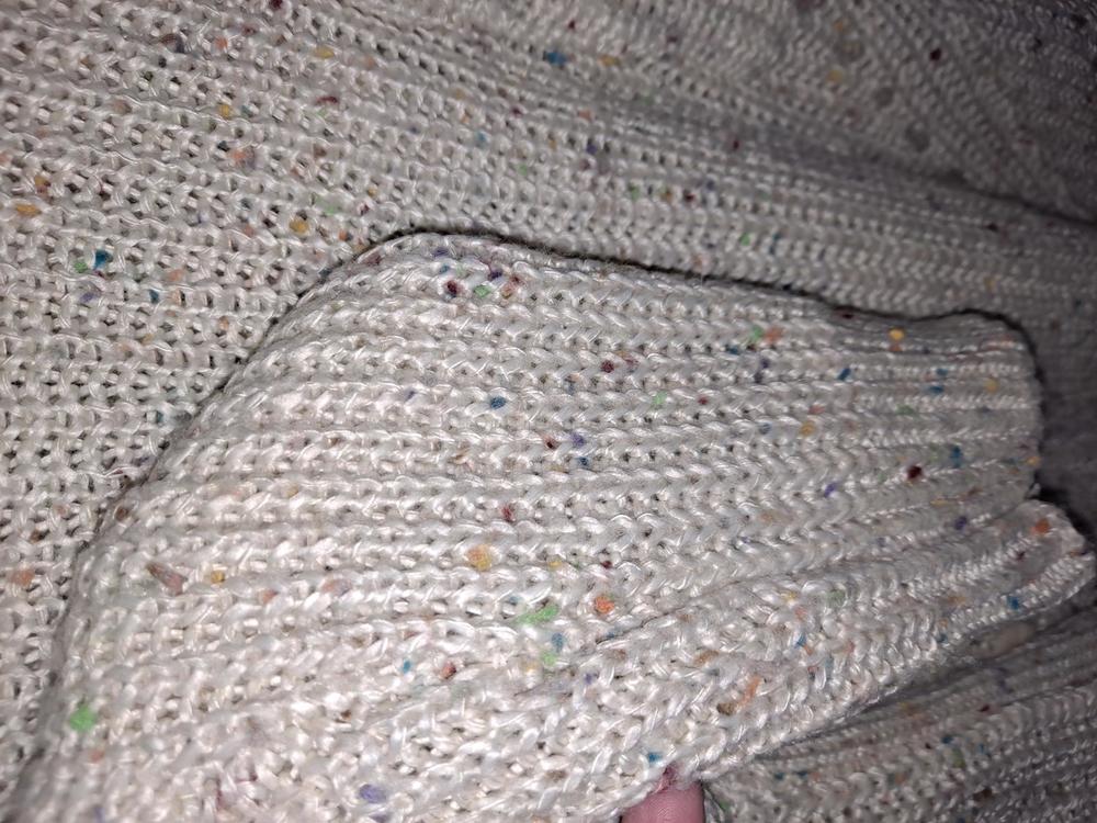 Love By Design White with Colorful Dots Scoop Neck Sweater Size Medium - Picture 5 of 6